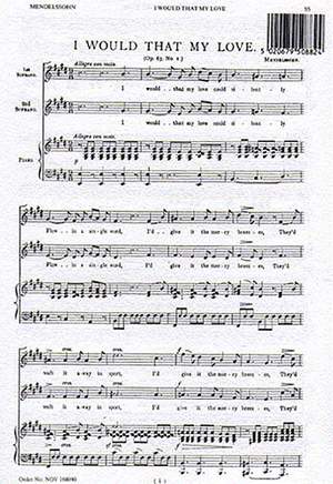 Felix Mendelssohn Bartholdy: I Would That My Love