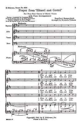 Engelbert Humperdinck: Prayer From Hansel And Gretel Piano