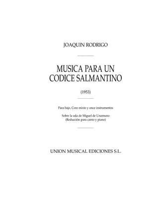 Joaquín Rodrigo: Musica Para Un Codice Salmantino (SATB/Piano)