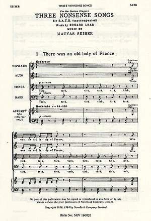 Matyas Seiber: Three Nonsense Songs