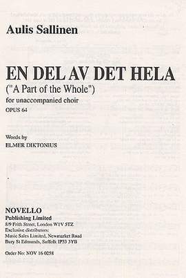 Aulis Sallinen: En Del Av Det Hela (A Part Of The Whole) Op.64