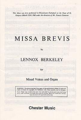 Lennox Berkeley: Missa Brevis Op.57 (Original Latin Version)