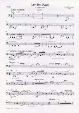 Peter Dickinson: London Rags For Brass Quintet (Parts)