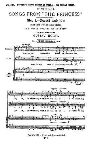 Gustav Holst: Songs from 'The Princess' Op.20 SSAA