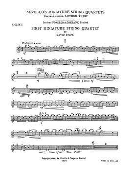 David Stone: Miniature Quartet No.1 Parts