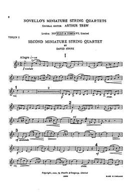 David Stone: Miniature Quartet No.2 Parts