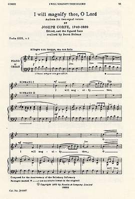 Joseph Corfe: I Will Magnify Thee O Lord