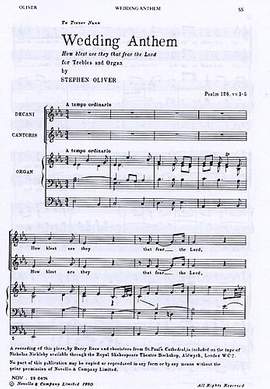 Stephen Oliver: Wedding Anthem