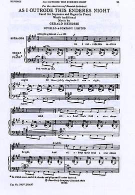 Gerald Hendrie: As I Outrode This Enderes Night