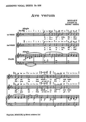 Mozart: Ave Verum (Upper Voices)