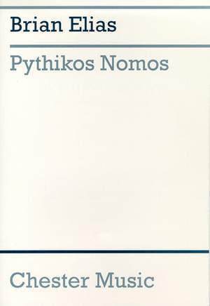 Brian Elias: Pythikos Nomos For Alto Sax And Piano