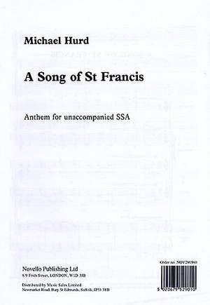 Michael Hurd: A Song Of Saint Francis
