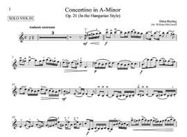 Oscar Rieding: Concertino in A minor op. 21