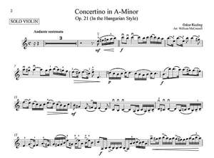 Oscar Rieding: Concertino in A minor op. 21