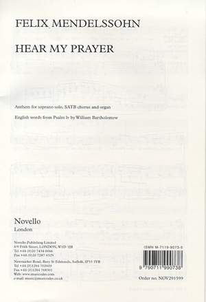 Felix Mendelssohn Bartholdy: Hear My Prayer