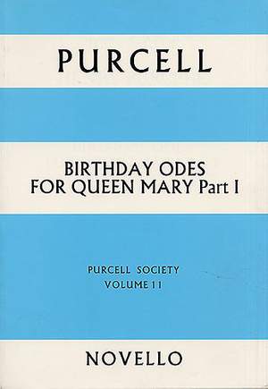 Henry Purcell: Purcell Society Volume 11