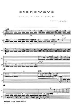 Rolf Wallin: Stonewave For Solo Percussion