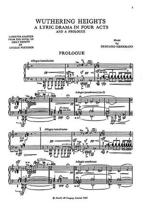 Bernard Herrmann: Wuthering Heights - Vocal Score