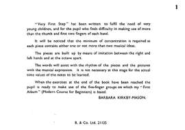 Barbara Kirkby-Mason: Very First Steps