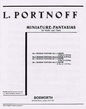 Leo Portnoff: Russian Fantasy No. 2 in D minor
