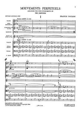 Francis Poulenc: Mouvements Perpétuels