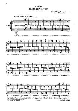 Brian Chapple: Trees Revisited For Piano