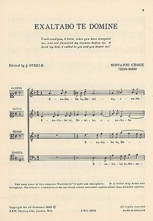 Giovanni Croce: Exaltabo Te Domine