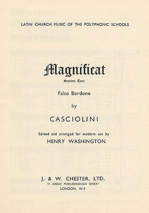 Claudio Casciolini: Magnificat Tone VII