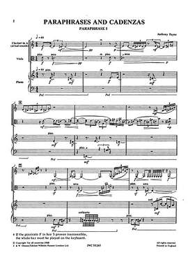 Anthony Payne: Paraphrases And Cadenzas