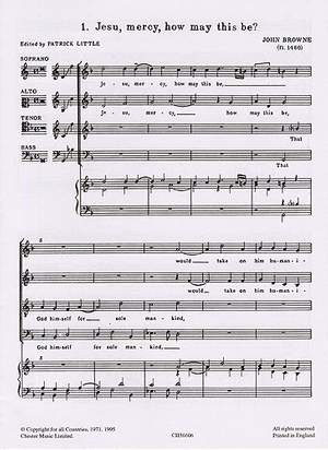 John Browne: Jesu, Mercy, How May This Be?