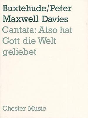 Peter Maxwell Davies: Cantata - Also Hat Gott Die Welt Geliebet