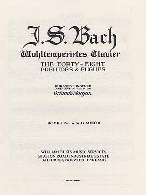 JS Bach: Prelude and Fugue No 06 In D Minor