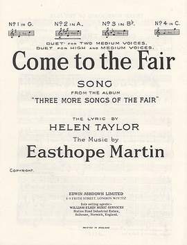 Martin Easthope: Come To The Fair In G Major