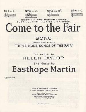 Martin Easthope: Come To The Fair In G Major