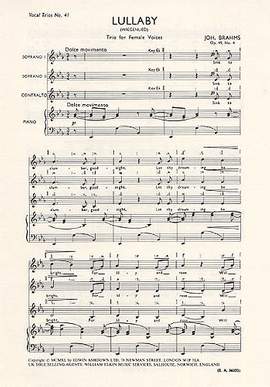 Johannes Brahms: Lullaby