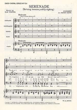 Franz Schubert: Serenade - Ev'ning Breezes, Softly Sighing