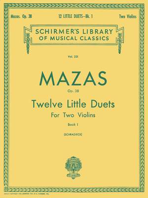 Jacques-Féréol Mazas: 12 Little Duets, Op. 38 - Book 1