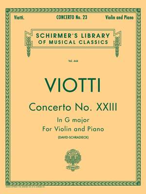 Giovanni Battista Viotti: Concerto No. 23 in G Major