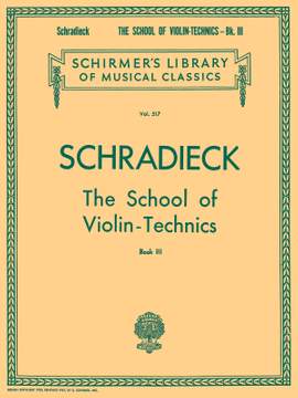 Henry Schradieck: School of Violin Technics - Book 3