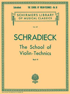 Henry Schradieck: School of Violin Technics - Book 3