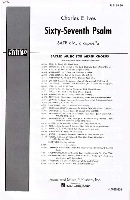 Charles E. Ives: Sixty-Seventh Psalm
