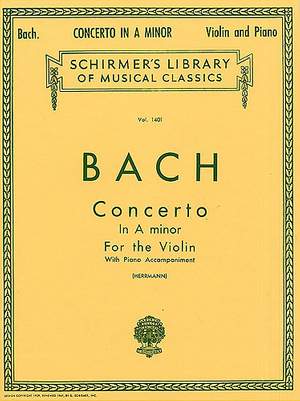 Johann Sebastian Bach: Violin Concerto No.1 In A Minor BWV1041
