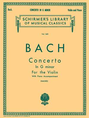Johann Sebastian Bach: Concerto In G Minor