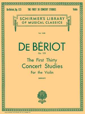 Charles Auguste de Bériot: First 30 Concert Studies, Op. 123