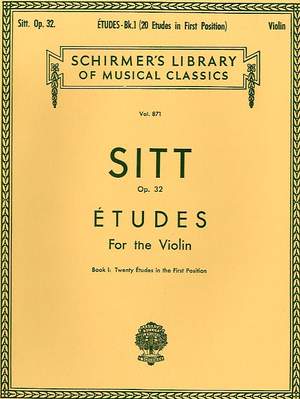 Hans Sitt: Etudes, Op. 32 - Book 1