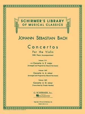 Johann Sebastian Bach: Violin Concerto In E Major