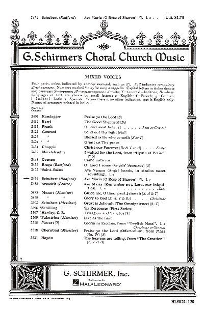 Franz Schubert: Ave Maria