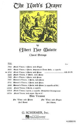 Albert Hay Malotte: The Lord's Prayer