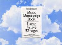 Music Manuscript Boos: 4 Stave 32 Pages Large