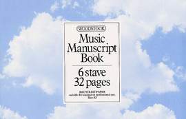 Music Manuscript Book: 6 Stave 32 Pages